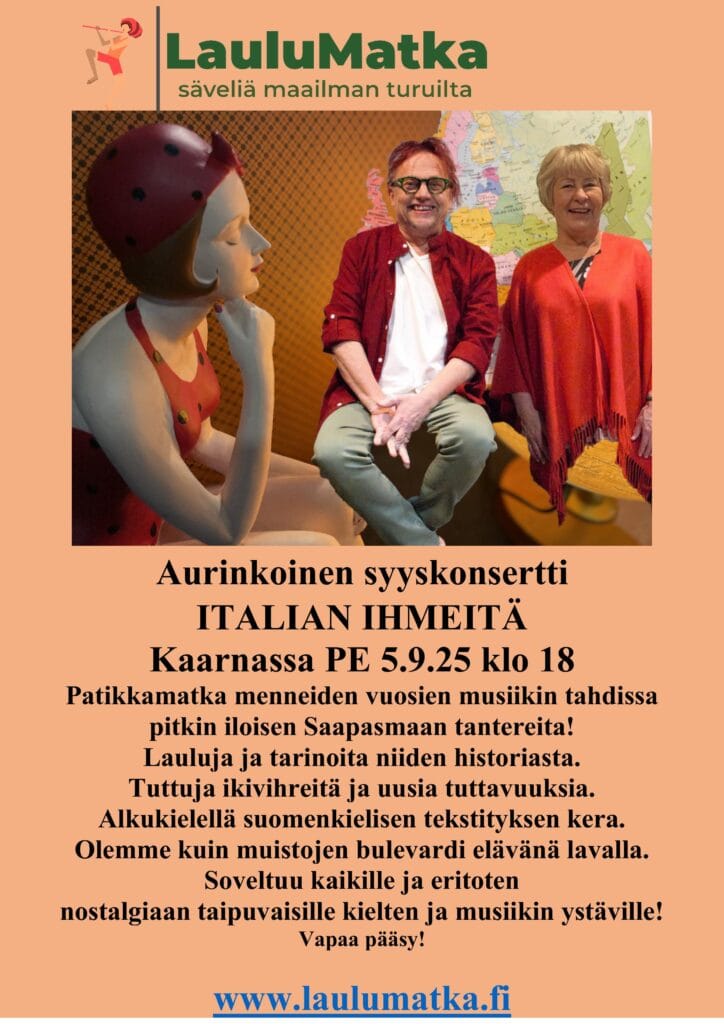 Italian ihmeitä -konsertin mainosjuliste