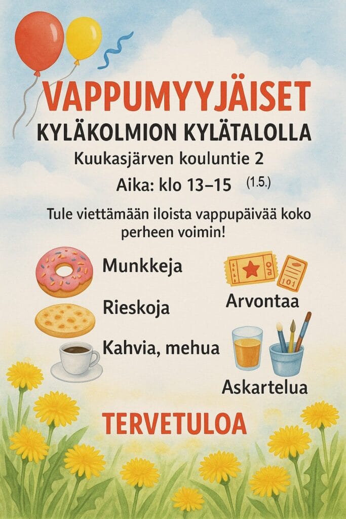 Kyläkolmion vappumyyjäiset