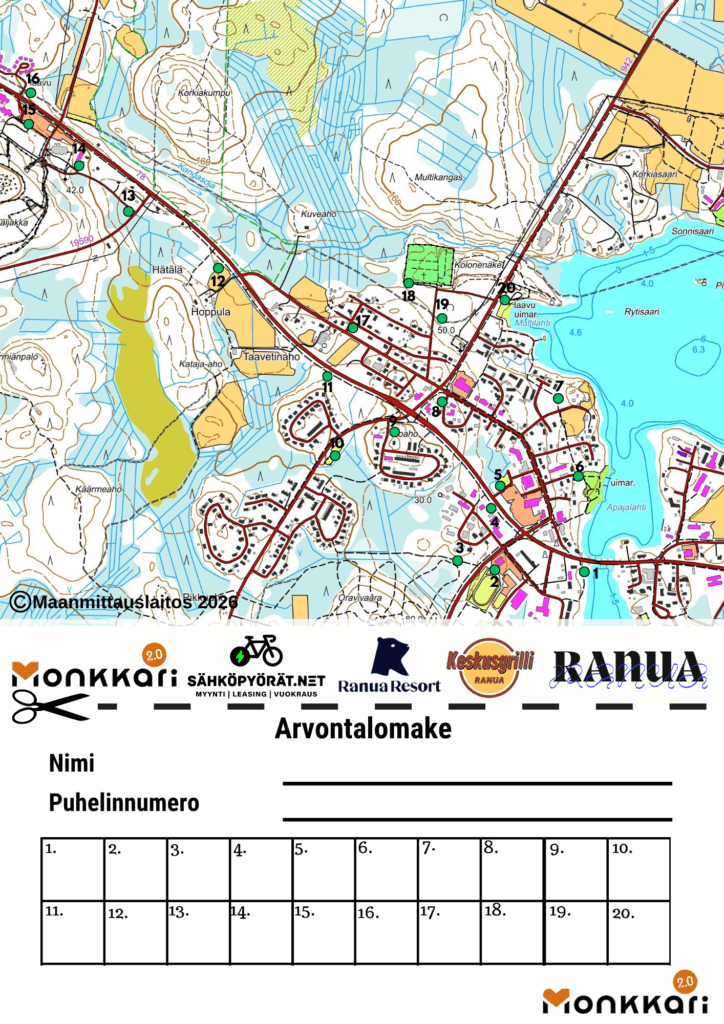 Korttelirastien 11.6.2026 kartta