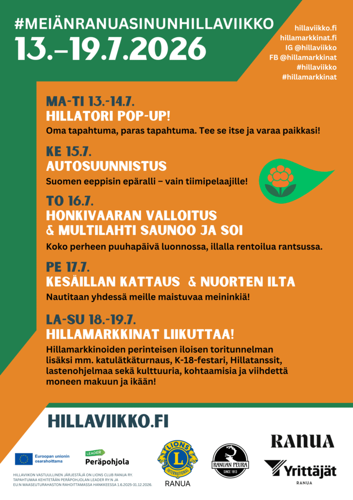 Hillaviikon ohjelma on julkaistu – kaikkia kutsutaan työryhmään ja logokilpailuun!